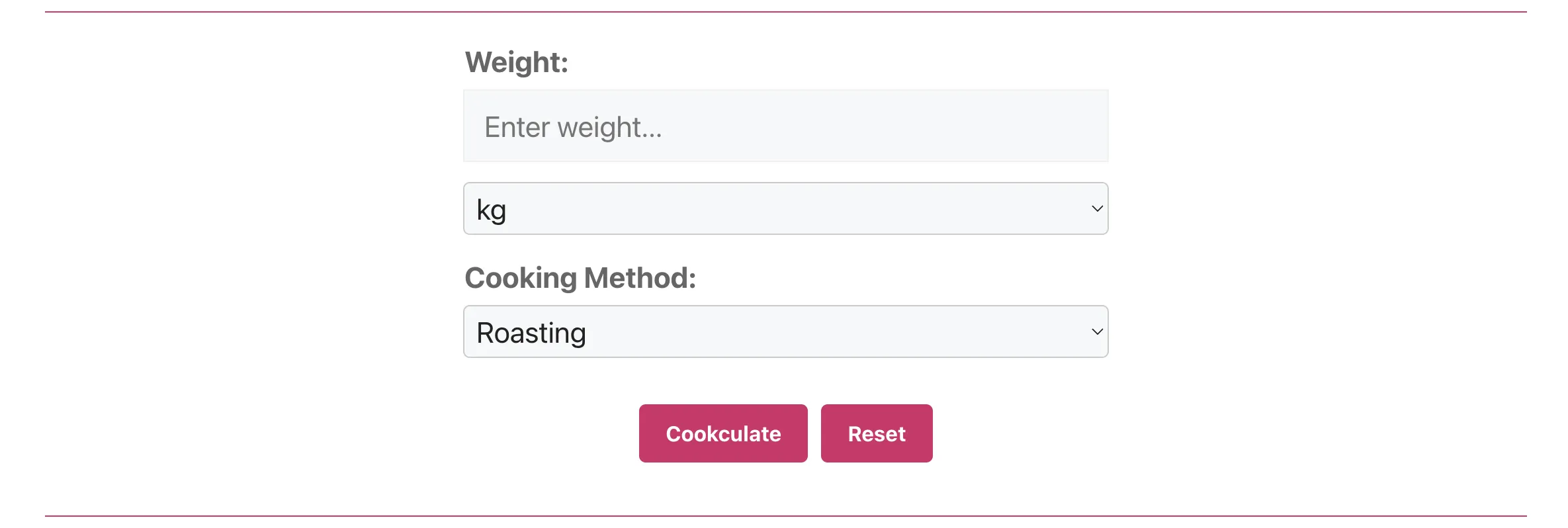 Pork Cooking Calculator