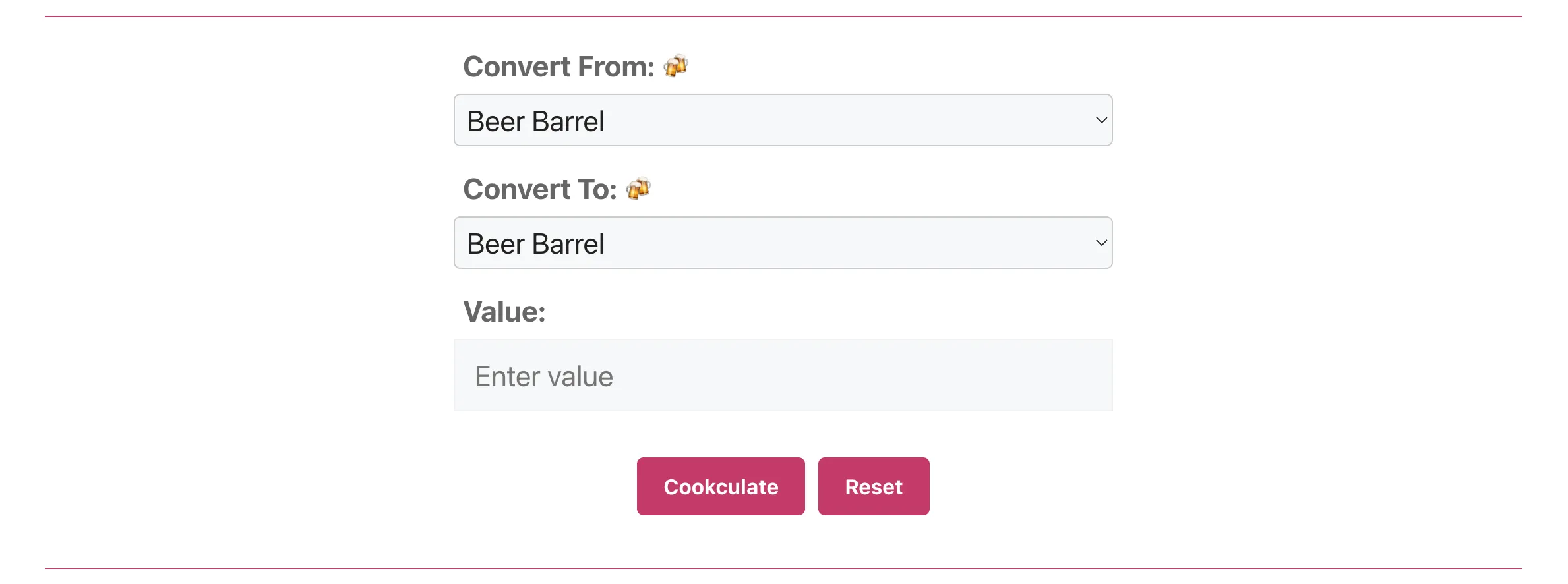 Beer Volume Calculator