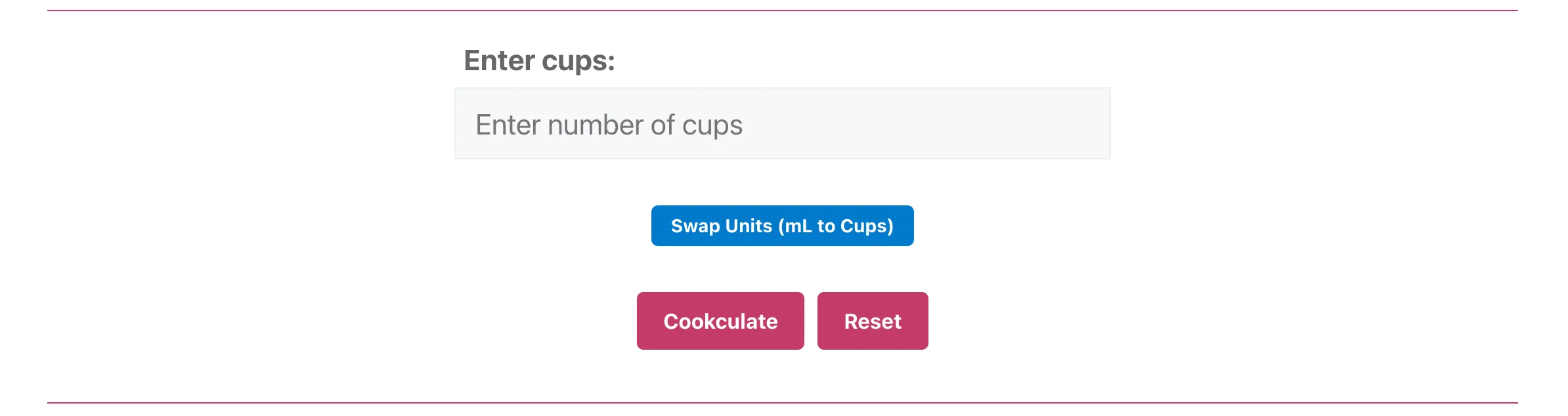 Cups to mL Converter