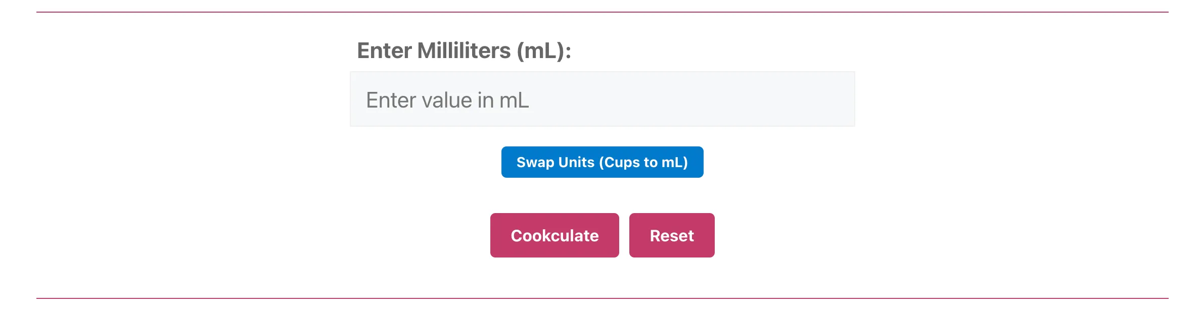 mL to Cups Converter